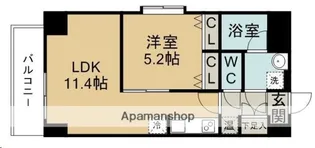 宮城県仙台市宮城野区二十人町【マンション】の間取り