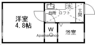 ヒルズカワウチA棟B棟【A203号室】の間取り