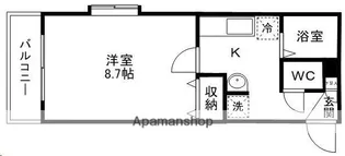 STUDIOAP山手町【201号室】の間取り
