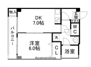 第六ショーケービル【4階】の間取り