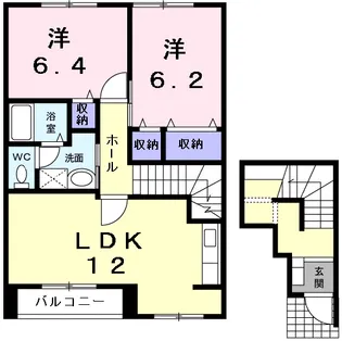 サン・アベニューA【2階】の間取り