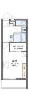 レオパレスアトラス折立Ⅱ【109号室】の間取り