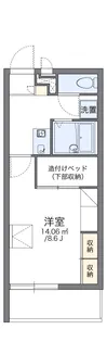 レオパレスアトラス折立Ⅱ【201号室】の間取り