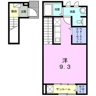 コンフォールつかさ B【2階】の間取り