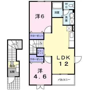 コーポ相澤【2階】の間取り