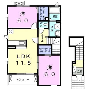 ボルックスⅣ【2階】の間取り