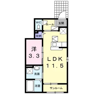 ヴィラ・ルピナス【1階】の間取り