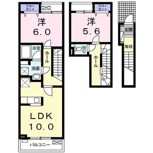 ショコラⅠ【2階】の間取り
