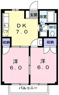 ヴィラコート西中田【2階】の間取り
