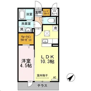 ルミエール【1階】の間取り