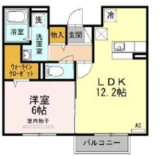 DーROOM八乙女 A【1階】の間取り