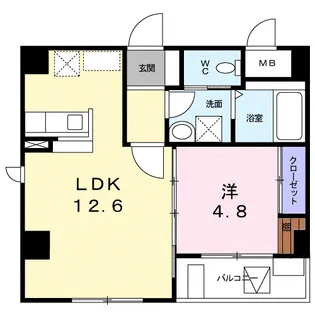 マルキレジデンス【4階】の間取り