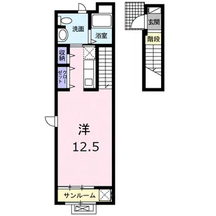 コーポかすみ【2階】の間取り