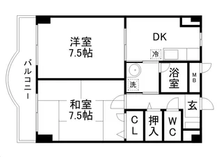 晩翠ウイングビル【3階】の間取り