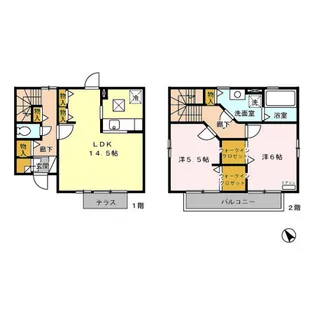 ワン・ディア・コート【101号室】の間取り