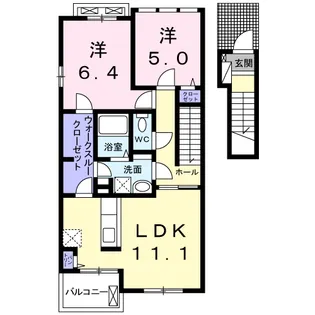 ラ・カンパネラⅢ A【2階】の間取り