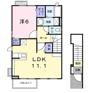 フォーシーズンズてるこ【2階】の間取り