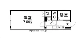 スカイヒルズ台原【1階】の間取り