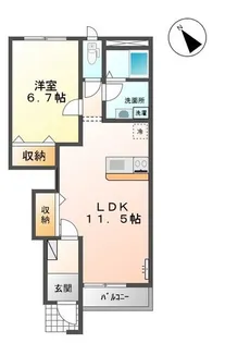 ルミエールⅠ【1階】の間取り