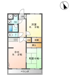 ステイブルシャトー【203号室】の間取り
