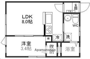 ミラニスタ角五郎【201号室】の間取り