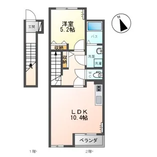 クローバーハウス【2階】の間取り