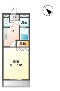 ビューパートK【3階】の間取り