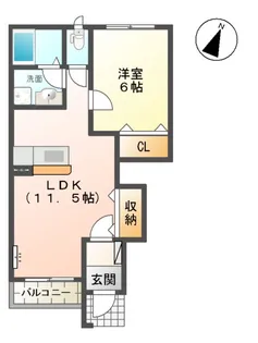 エルフ・ソレイユⅠ【1階】の間取り