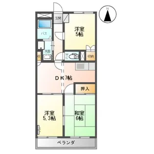 ハイブリッドレジデンスⅦ【2階】の間取り