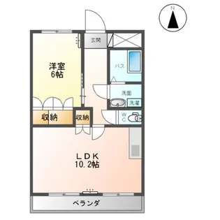 グランディール泰英2号館【1階】の間取り