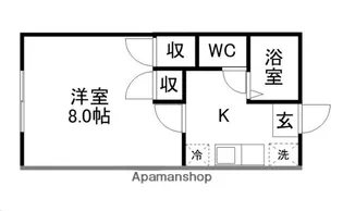 宮城県仙台市青葉区旭ケ丘1丁目【アパート】の間取り