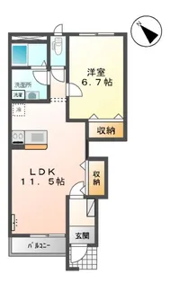 ルミエールⅠ【1階】の間取り