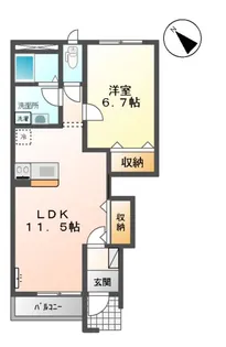 ルミエールⅠ【103号室】の間取り