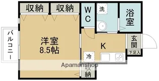サンライズ川内三十人町【102号室】の間取り