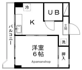 リバティーハイツ二日町【4階】の間取り