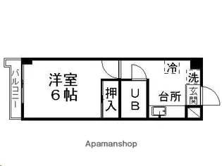 リバティーハイツ二日町【4階】の間取り
