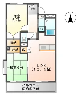 コンフォース荒井【3階】の間取り