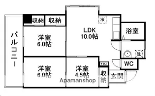 二日町ステーションズタワー【504号室】の間取り