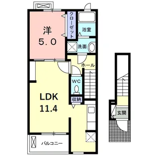 アンファミーユⅢ【2階】の間取り