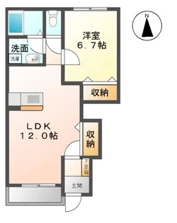 ルミエール・エス【1階】の間取り