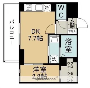CORUJA二日町【202号室】の間取り