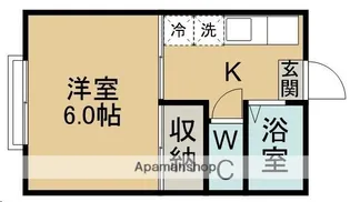 ヴィラ川内【103号室】の間取り