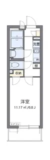 クレイノやまぼうし【302号室】の間取り
