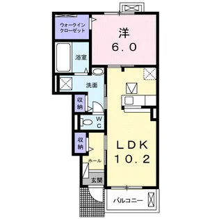 アパパネⅡ【1階】の間取り
