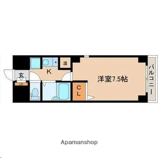 リエス若林【3階】の間取り