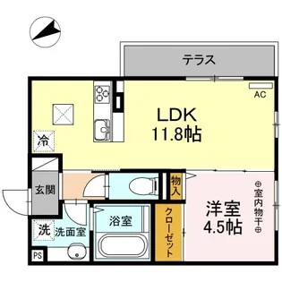 HALL GREEN【1階】の間取り