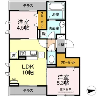マイプレイス東照宮 B【1階】の間取り