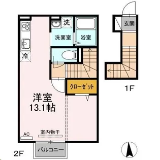 コート小田原【2階】の間取り