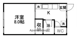 秋山コーポ【203号室】の間取り