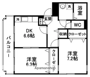 HAUSE.A.愛子【102号室】の間取り